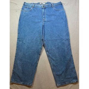 Ckerokee Pants Mens 44 Blue Denim Belted Pocketed‎ Zip Button Jeans Men 44x30.
